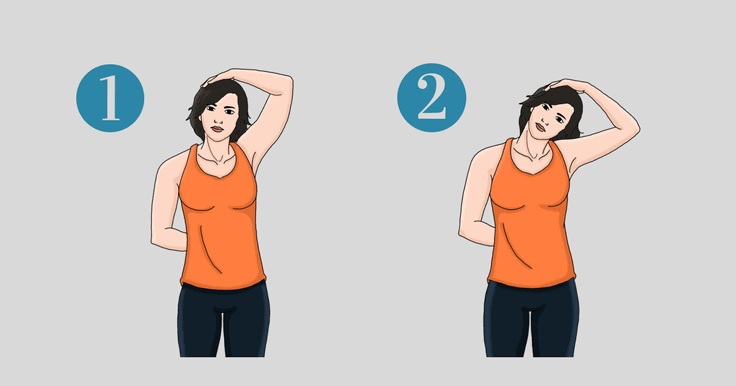 کشش عضله تراپزیوس فوقانی