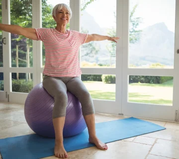 تمرین با توپ پایداری