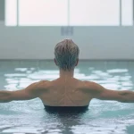 ایستادن در آب استخر